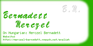 bernadett merczel business card